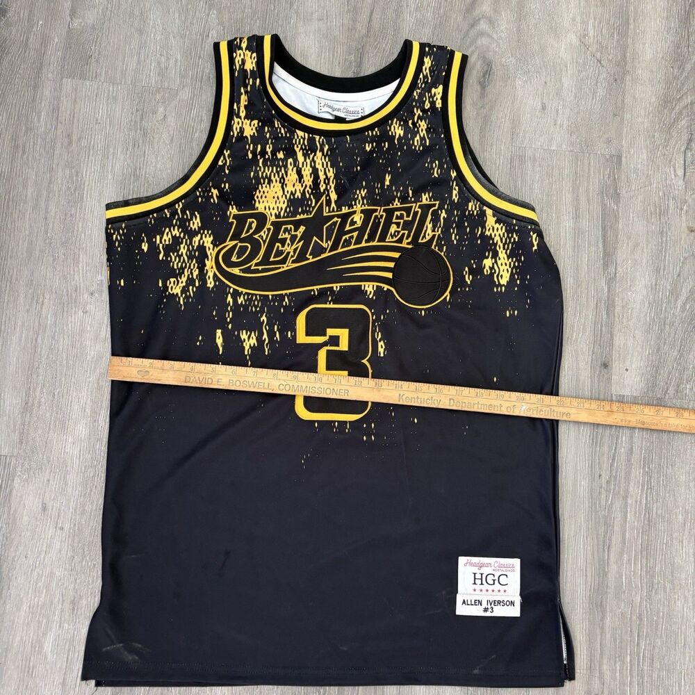 Headgear Classics Allen Iverson Bethel High School Basketball Jersey 3 XL - Picture 4 of 6